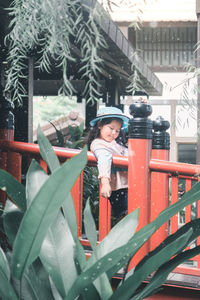 Full length of boy looking at camera