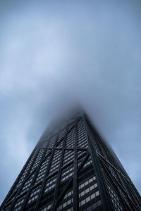 Low angle view of modern building against sky