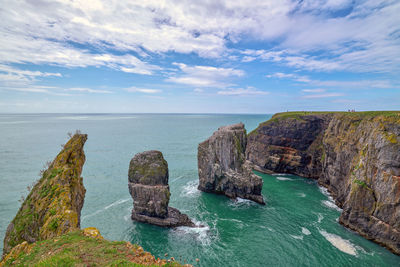 Rock stacks in pembrokeshire 