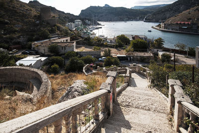 Crimea. 2010. view of the bay from the mountain. tourist places