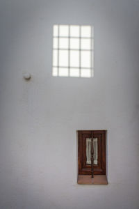 Window on white wall