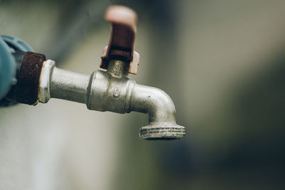 Close-up of faucet