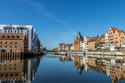 Reflection of buildings in city