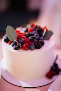 Close-up of dessert in bowl on table