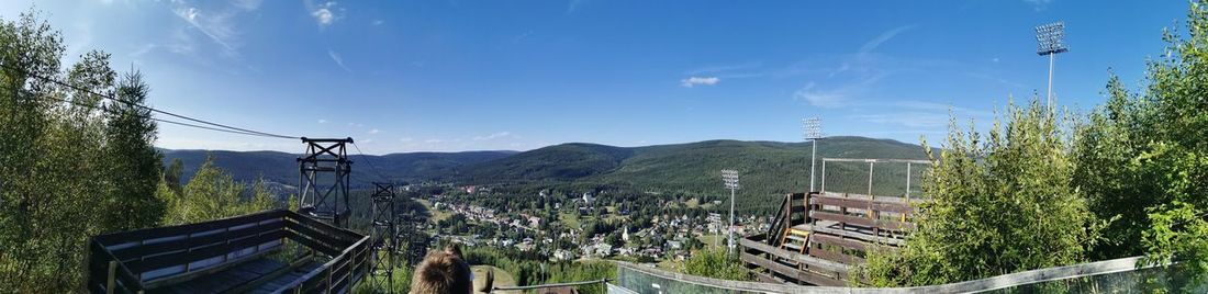 Panoramic view of trees against sky