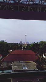 View of buildings against cloudy sky