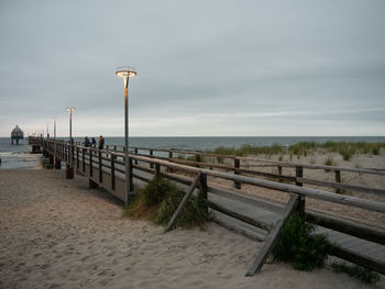 Sundown at the beach of zingst