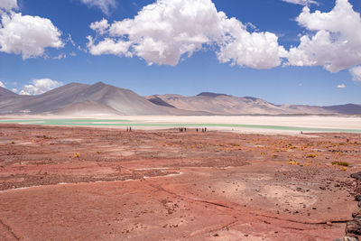 Scenic view of desert against sky