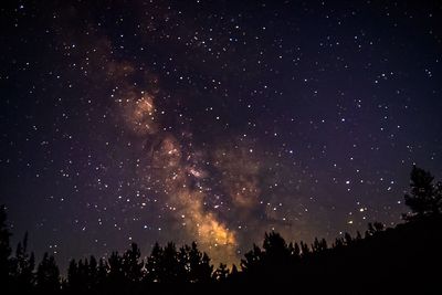 Low angle view of star field against star field