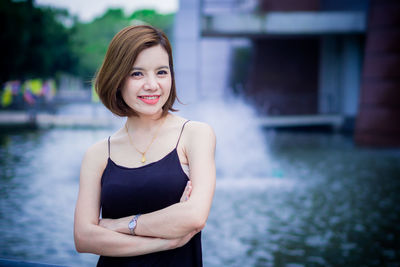 Portrait of a smiling young woman