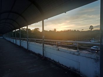 Bridge against sky during sunset