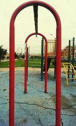 Playground equipment against sky