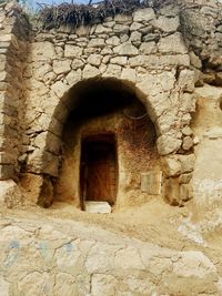 Stone wall of old building