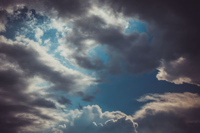 Low angle view of clouds in sky