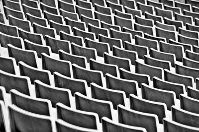 Full frame shot of empty chairs