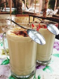 Close-up of drink on table