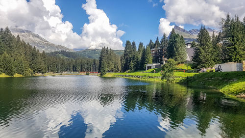 The lake in san bernardino with beautiful reflections