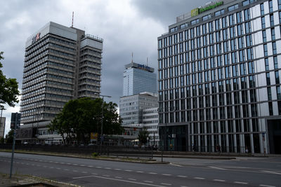 View of city buildings against sky