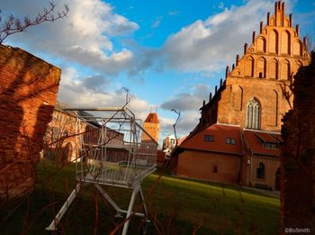 Panoramic view of buildings against sky