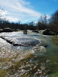 Scenic view of river against sky