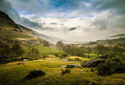 Scenic view of landscape against sky