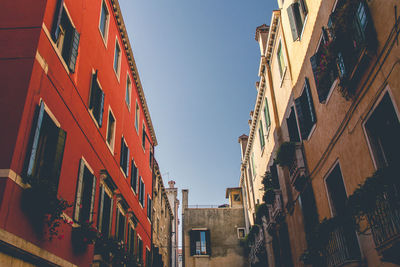 Low angle view of buildings in city