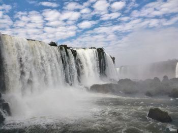 Scenic view of waterfall