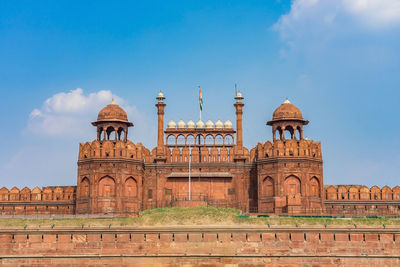 Low angle view of historical building against sky