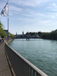 View of bridge over river