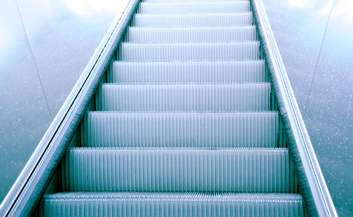 Low angle view of escalator