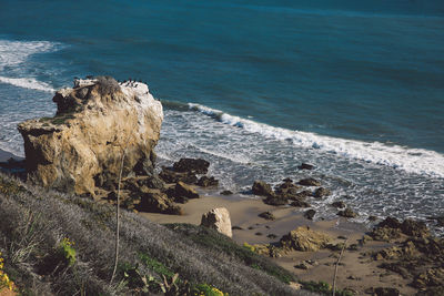 Rock formations by the sea
