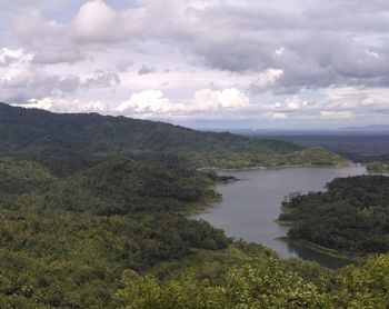 Scenic view of river against sky