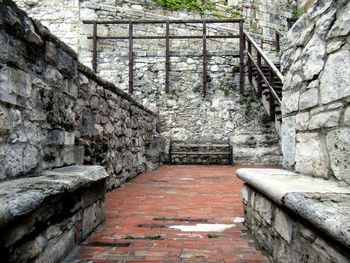 View of stone steps