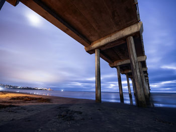 View of bridge over sea against sky