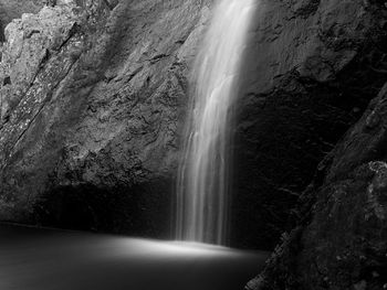 Scenic view of waterfall