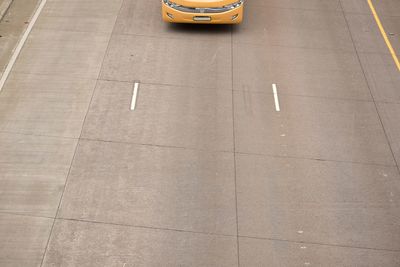 High angle view of cars on road