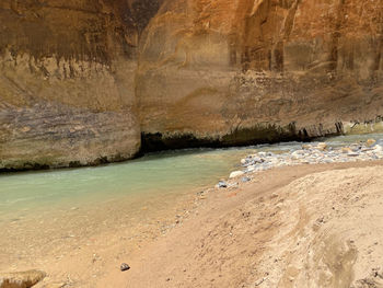 Rock formations on beach