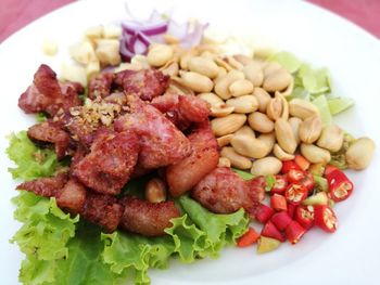 Close-up of salad in plate