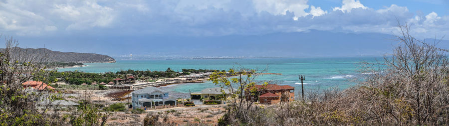 Panoramic shot of sea against sky