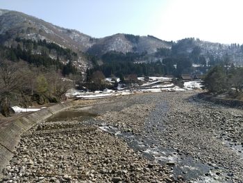 Scenic view of landscape against clear sky