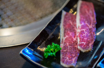 Close-up of food in plate