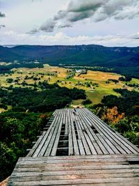 High angle view of landscape against sky