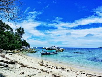 Scenic view of calm sea against sky