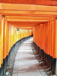 Red torii gate entrance at fushimi inari-taisha