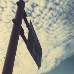 Low angle view of cloudy sky