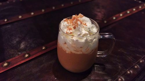 Close-up of coffee on table