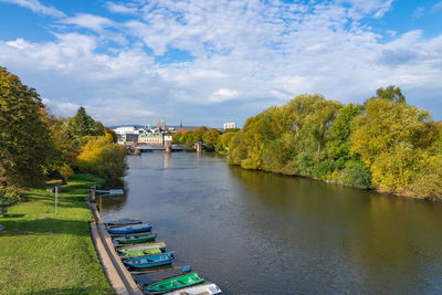 Scenic view of river against sky