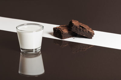 Close-up of drink in glass on table