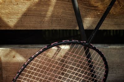 Close-up of racket