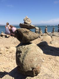 View of rocks on beach